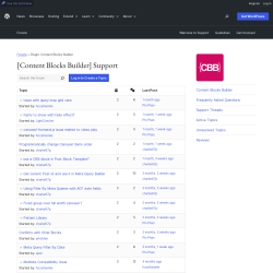 Page screenshot: Custom Blocks → Support Forum