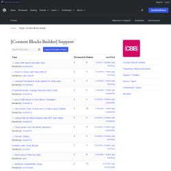 Page screenshot: Custom Blocks → Support Forum