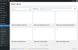 Page screenshot: Custom Blocks → Block Library