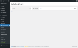 Page screenshot: Custom Blocks → Variation Library