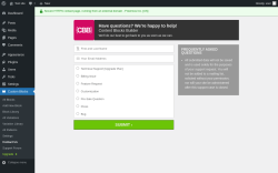 Page screenshot: Custom Blocks → Contact Us