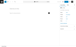 Page screenshot: Custom Blocks → Add New Block