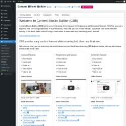 Page screenshot: Custom Blocks → Settings