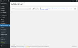 Page screenshot: Custom Blocks → Variation Library