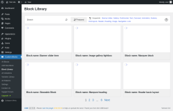 Page screenshot: Custom Blocks → Block Library