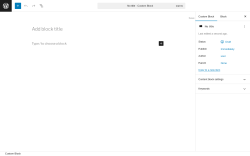 Page screenshot: Custom Blocks → Add New Block