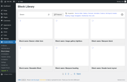 Page screenshot: Custom Blocks → Block Library