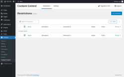 Page screenshot: Settings → Content Control