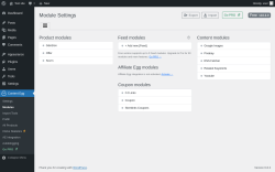 Page screenshot: Content Egg → Modules