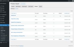 Page screenshot: Content Egg → Import Tools → Presets
