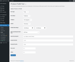 Page screenshot: Content Egg → Prefill