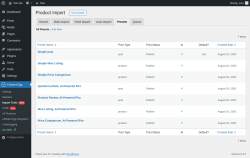 Page screenshot: Content Egg → Import Tools  → Presets