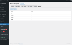 Page screenshot: Content Egg → Import Tools  → Queue