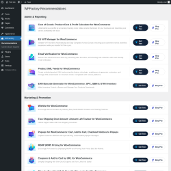Page screenshot: WPFactory