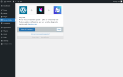 Page screenshot: ‹ Test site — WordPress
