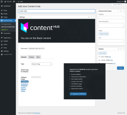 Page screenshot: Content Hubs → Add new Content Hub