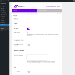 Page screenshot: Passster &rarr; Options