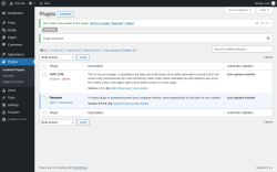 Page screenshot: Plugins &lsaquo; Test site &mdash; WordPress