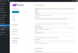 Page screenshot: Passster &rarr; Settings
