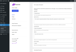 Page screenshot: Passster &rarr; Settings