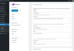Page screenshot: Passster &rarr; Settings
