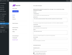 Page screenshot: Passster &rarr; Settings