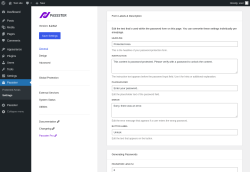 Page screenshot: Passster &rarr; Settings