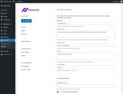 Page screenshot: Passster &rarr; Settings
