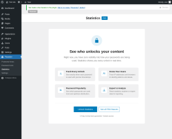 Page screenshot: Passster &rarr; Statistics