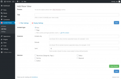 Page screenshot: Content Views &rarr; Add New