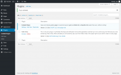 Page screenshot: Plugins &lsaquo; Test site &mdash; WordPress