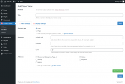 Page screenshot: Content Views &rarr; Add New