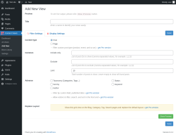 Page screenshot: Content Views &rarr; Add New