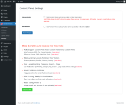 Page screenshot: Content Views → Settings