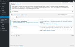 Page screenshot: Plugins ‹ Test site — WordPress
