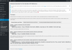 Page screenshot: Tools → Module Extender API Reference