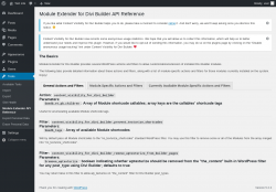 Page screenshot: Tools → Module Extender API Reference
