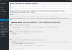 Page screenshot: Tools → Module Extender API Reference