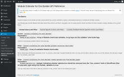 Page screenshot: Tools → Module Extender API Reference
