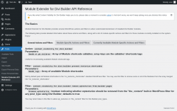 Page screenshot: Tools → Module Extender API Reference