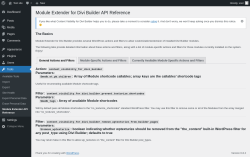 Page screenshot: Tools → Module Extender API Reference