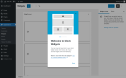 Page screenshot: Widgets &lsaquo; Test site &mdash; WordPress