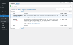 Page screenshot: Plugins &lsaquo; Test site &mdash; WordPress