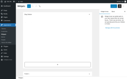 Page screenshot: Widgets &lsaquo; Test site &mdash; WordPress
