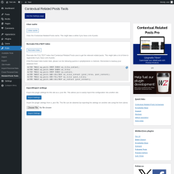Page screenshot: Tools → Related Posts Tools