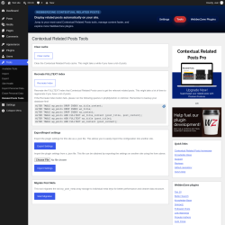 Page screenshot: Tools &rarr; Related Posts Tools