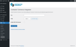 Page screenshot: Settings &rarr; Contractor Commerce