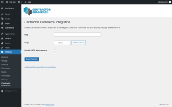 Page screenshot: Settings &rarr; Contractor Commerce
