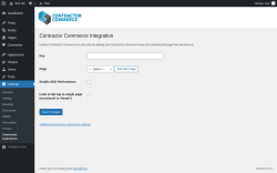Page screenshot: Settings &rarr; Contractor Commerce