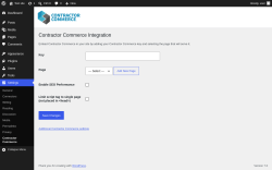 Page screenshot: Settings &rarr; Contractor Commerce